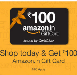 amazon Rs 100 voucher free
