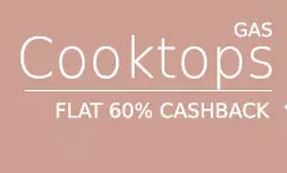 gas cooktops 60 cashback