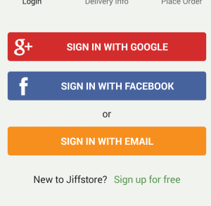 jiffstore create a new account