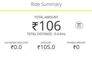 olacabs Rs 200 worth free ride proof