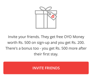 oyo rooms invite and earn Rs 200 free