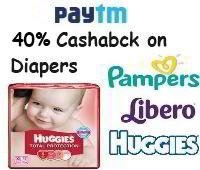 paytm 40% cashback baby diapers