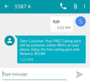 reliance one year free calling