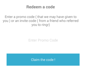 ringr app enter referral code