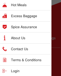 spicejet Re 1 flight tickets sale menu