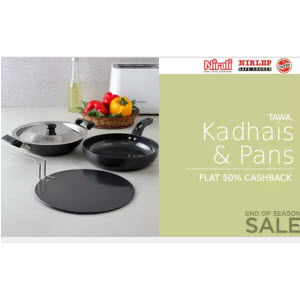 tawa, kadhais and pans with extra 50 cashback paytm