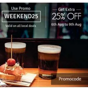 Groupon-local deal extra 25 off