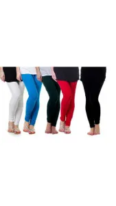 Paytm Exhort Fashion Multi Color Cotton Lycra Pack Of 5 Leggings at Rs 299 only