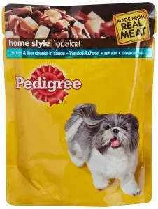 Pedigree Chicken and Liver Chunks Pouch, 80 g (Pack of 5) Rs 70 only amazon