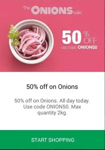 Peppertap Onions at 50 off