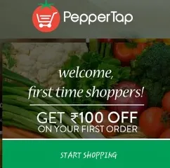 Peppertap-Rs-100 off on Rs 250