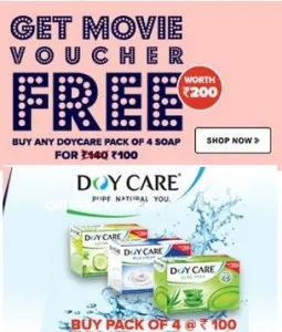  doycare Rs 200 free movie voucher from purplle