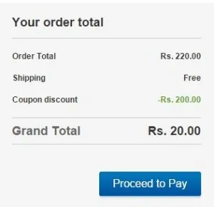 ebay Rs 200 off on Rs 220 coupon