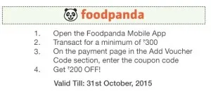 foodpanda Rs 200 off on Rs 300 voucher amazon freedom sale