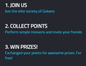 gokano perform missions and get cool prizes