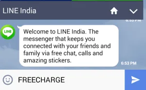 line india freecharge Rs 50 cashback on Rs 20