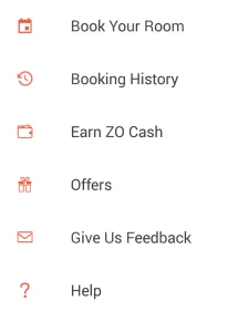 zo rooms menu refer and earn