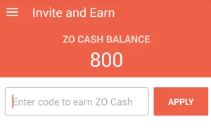 zorooms Rs 800 free wallet balance