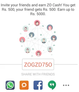 zorooms refer and earn get Rs 5000