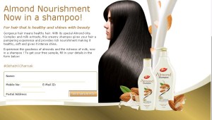 Get free sample of Almond nourishment shampoo!