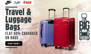 Paytm 60 cb on travel bags