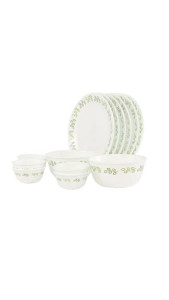 Paytm Corelle India Impressions Neo Leaf 14 Pcs Dinner Set