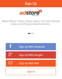 adstore sign up for a new account