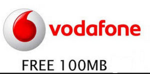 vodafone 100 mb free internet data