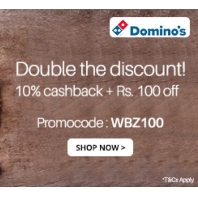 Dominos Rs 100 off on Rs 400 Extra 10 cb via Paytm
