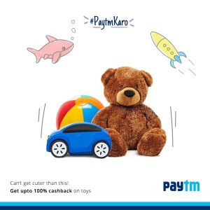 Paytm upto 100cb on Kids Products