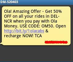 SMS OLA