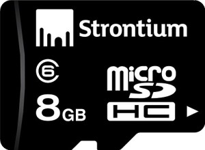 Strontium 8GB MicroSDHC Memory Card (Class 6) Rs 123 only amazon