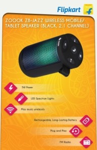 Zoook ZB-JAZZ Wireless Mobile Tablet Speaker Rs 799 only flipkart