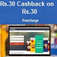 freecharge Rs 30 cashback on Rs 30 recharge