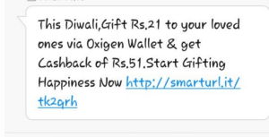 oxigen wallet send Rs 21 and get Rs 51