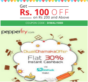 pepperfry diwali dhamaka mobikwik wallet 30 cashback