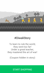 peppertap diwali story 20% off on groceries