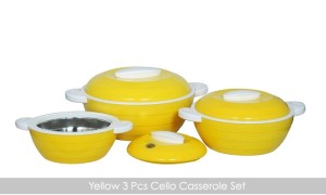 Groupon Cello casserole set of 3 at Rs 380