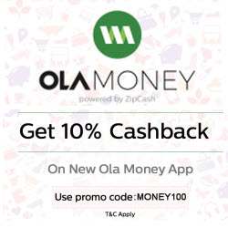 Ola Money 10 cb on adding money to wallet