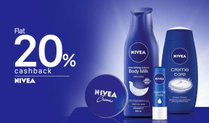 Paytm 20 cb on Nivea Products