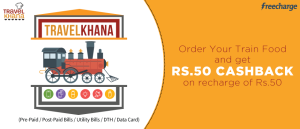 Travel Khana 50 cb on 50 via Freecharge