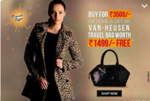 flipkart loot van heusen bag Rs 400 only