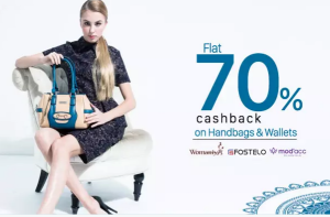 paytm flat 70 cashback on handbags and wallets