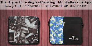 provogue hdfc bank free gift Rs 2499