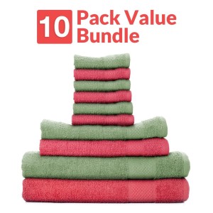 Amazon Amazon- Buy Swiss Republic Towels 10-Piece Value Pack 100 Egyptian Cotton Bath Towel Set at Rs 840 only