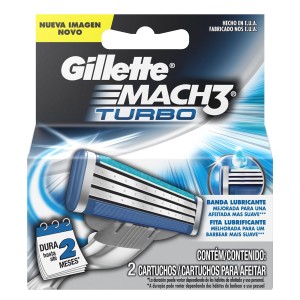 Amazon Gillette Mach3 Turbo Blades - 2 Cartridges