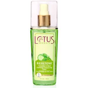 Amazon Lotus Herbals Basiltone Cucumber Basil Clarifying And Balancing Toner, 100ml