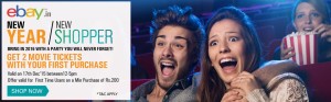 Ebay Get Free 2 movie tickets on your first purchase