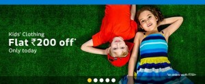 Flipkart Rs 250 off on Kids Clothing of Rs 750 or more