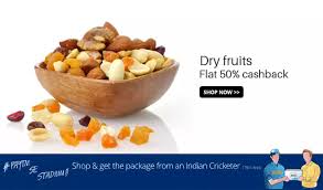 Paytm Buy dry Fruits at 50 cb